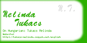 melinda tukacs business card